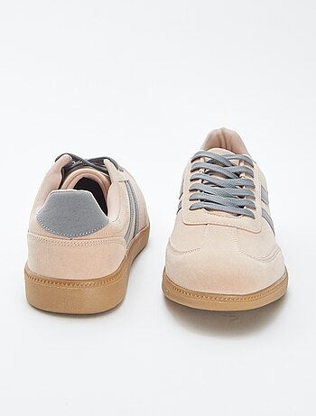 Sneakers basse bicolori in tessuto