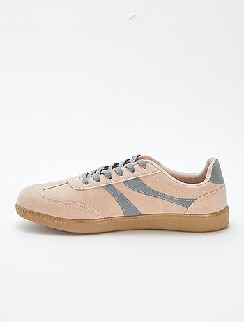 Sneakers basse bicolori in tessuto