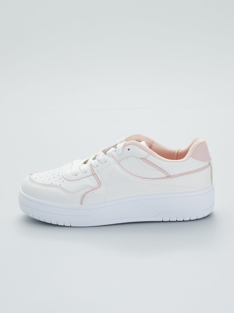 Sneakers basse bicolori rosa - Kiabi