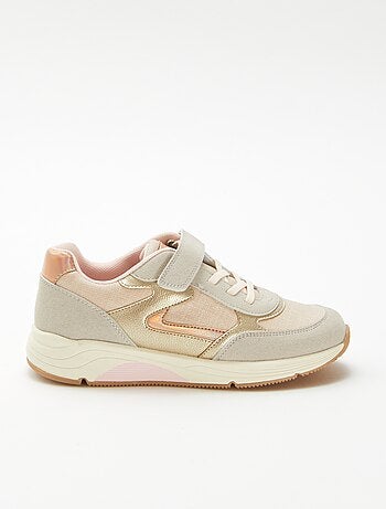Sneakers basse bimatieriche
