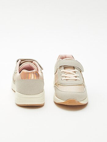Sneakers basse bimatieriche