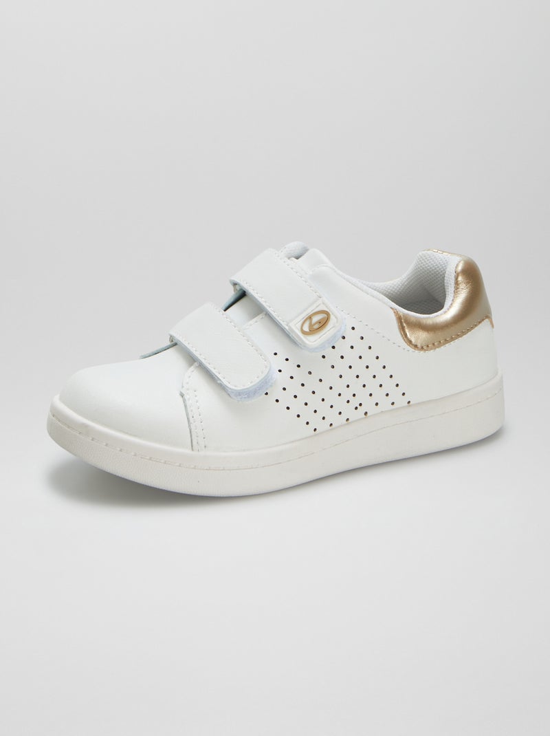 Sneakers basse con apertura a strappo BIANCO - Kiabi