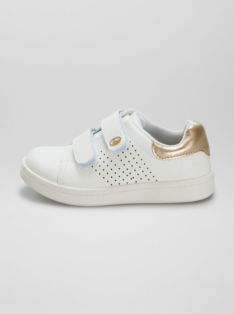 Sneakers basse con apertura a strappo BIANCO - Kiabi