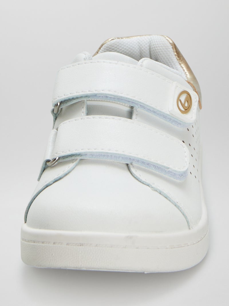 Sneakers basse con apertura a strappo BIANCO - Kiabi