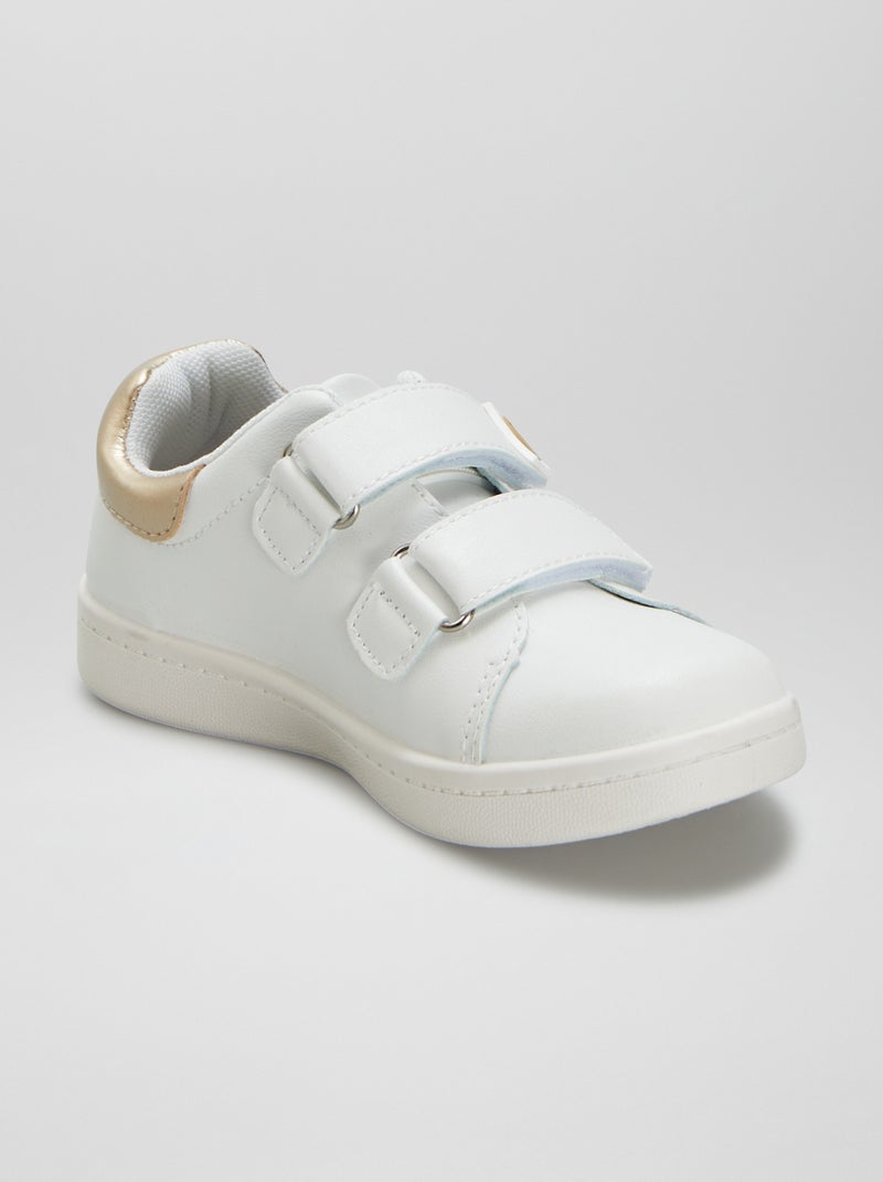 Sneakers basse con apertura a strappo BIANCO - Kiabi