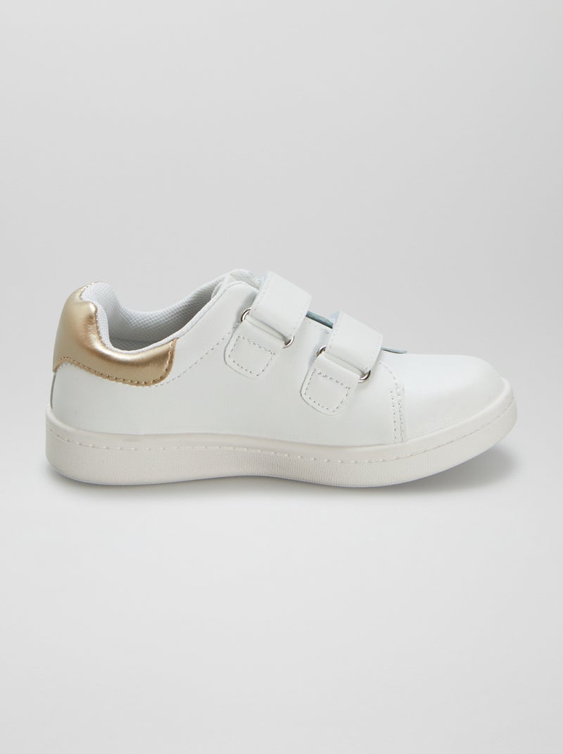 Sneakers basse con apertura a strappo BIANCO - Kiabi