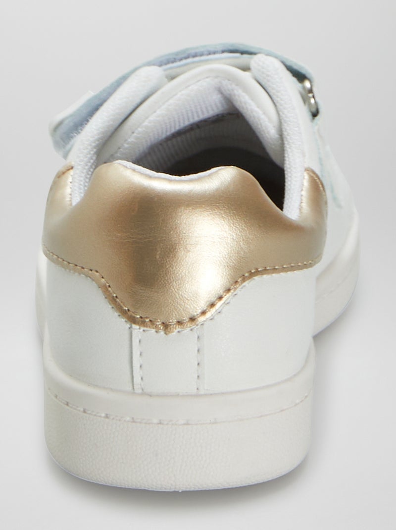 Sneakers basse con apertura a strappo BIANCO - Kiabi