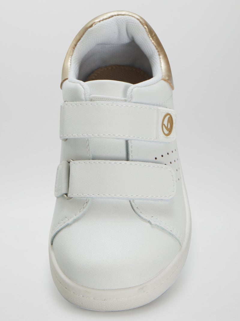 Sneakers basse con apertura a strappo BIANCO - Kiabi