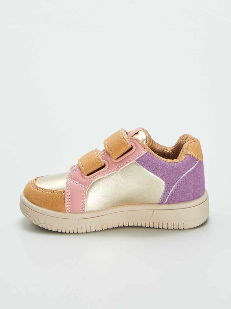 Sneakers basse con apertura a strappo MARRONE - Kiabi