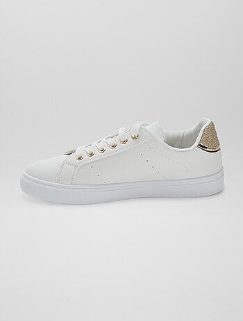 Sneakers basse con applicazioni brillanti e paillettes