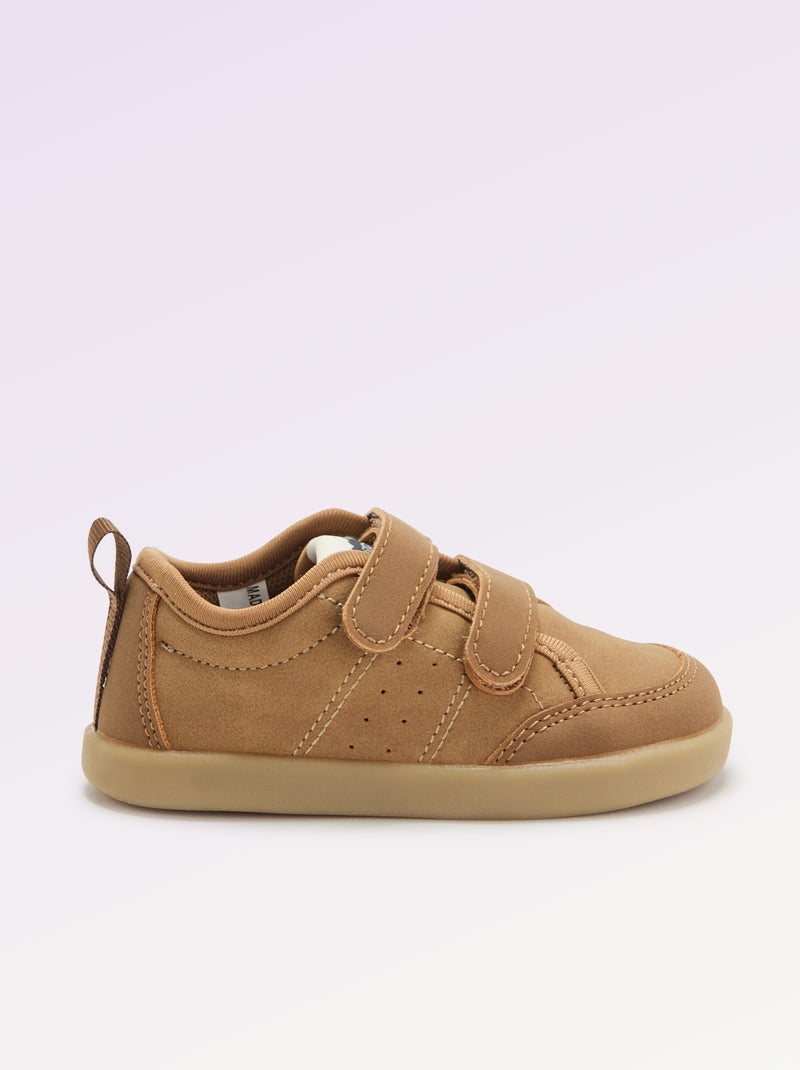 Sneakers basse con chiusura a strappo - Barefoot Giallo - Kiabi