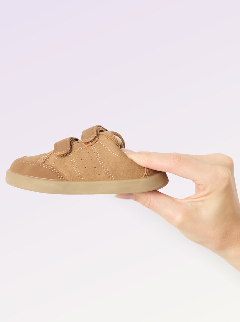 Sneakers basse con chiusura a strappo Giallo - Kiabi