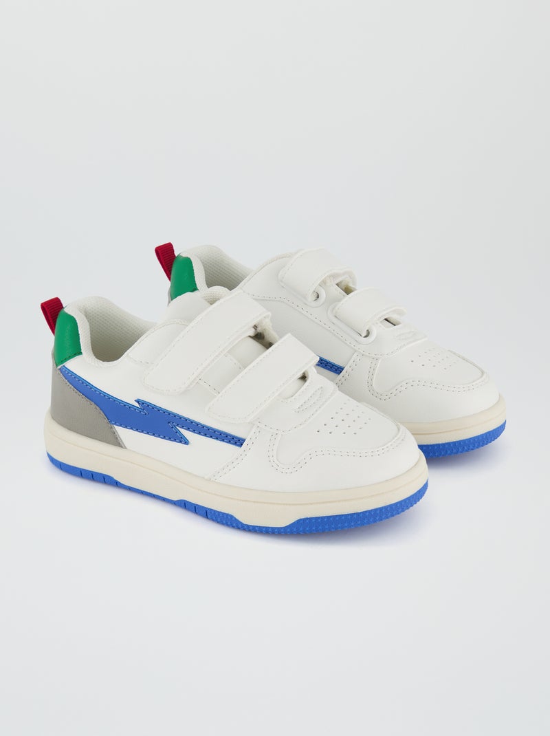Sneakers basse con chiusure a strappo Bianco - Kiabi