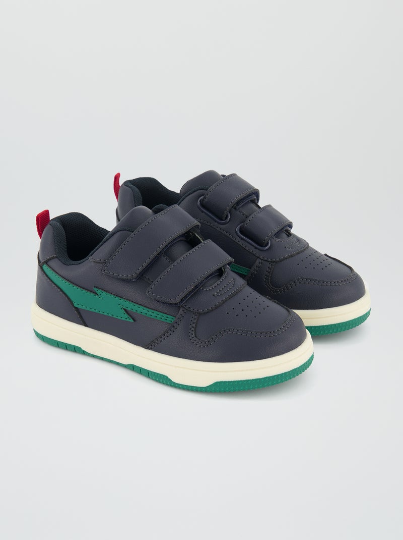 Sneakers basse con chiusure a strappo blu - Kiabi
