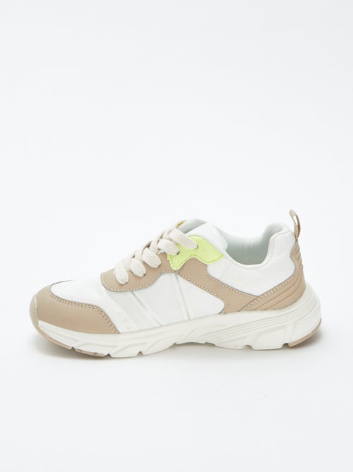 Sneakers basse con dettagli fluo - Kiabi