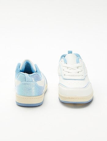 Sneakers basse con dettagli glitterati