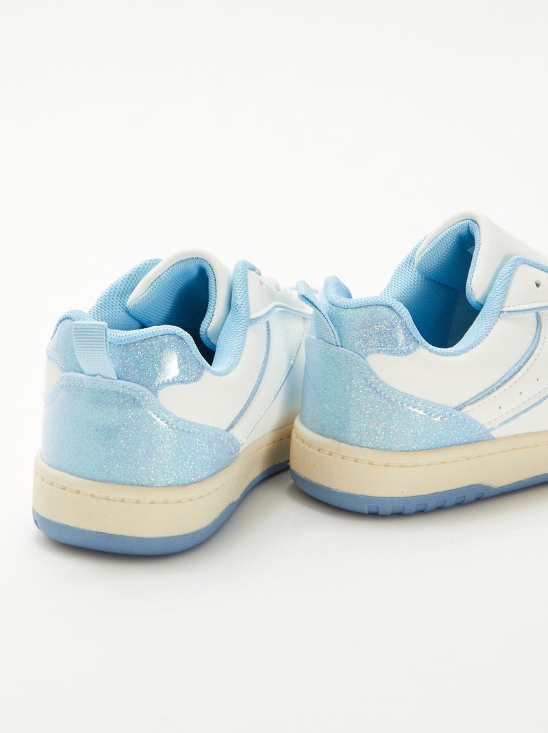 Sneakers basse con dettagli glitterati Blu - Kiabi