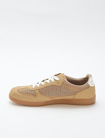 Sneakers basse con dettagli in tessuto