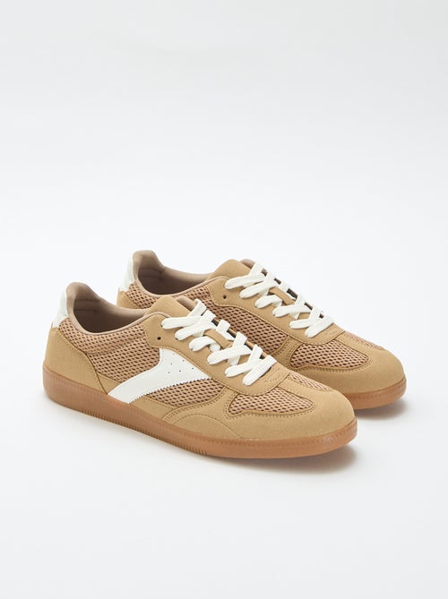 Sneakers basse con dettagli in tessuto - Kiabi