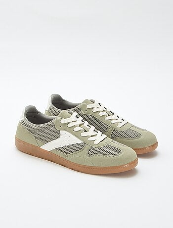 Sneakers basse con dettagli in tessuto