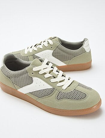 Sneakers basse con dettagli in tessuto