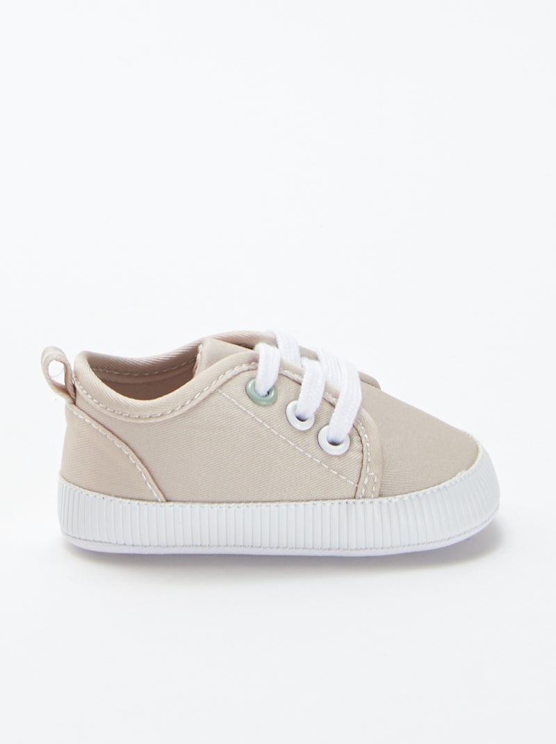 Sneakers basse con lacci BEIGE - Kiabi