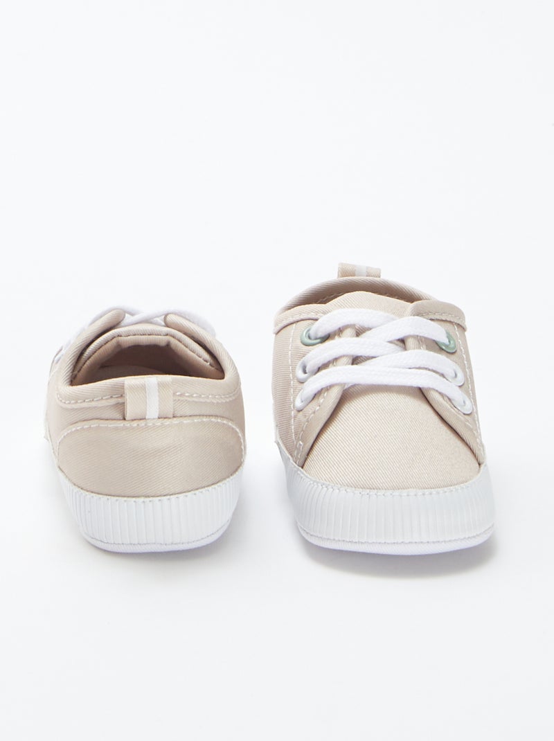 Sneakers basse con lacci BEIGE - Kiabi