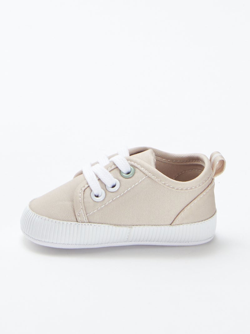 Sneakers basse con lacci BEIGE - Kiabi