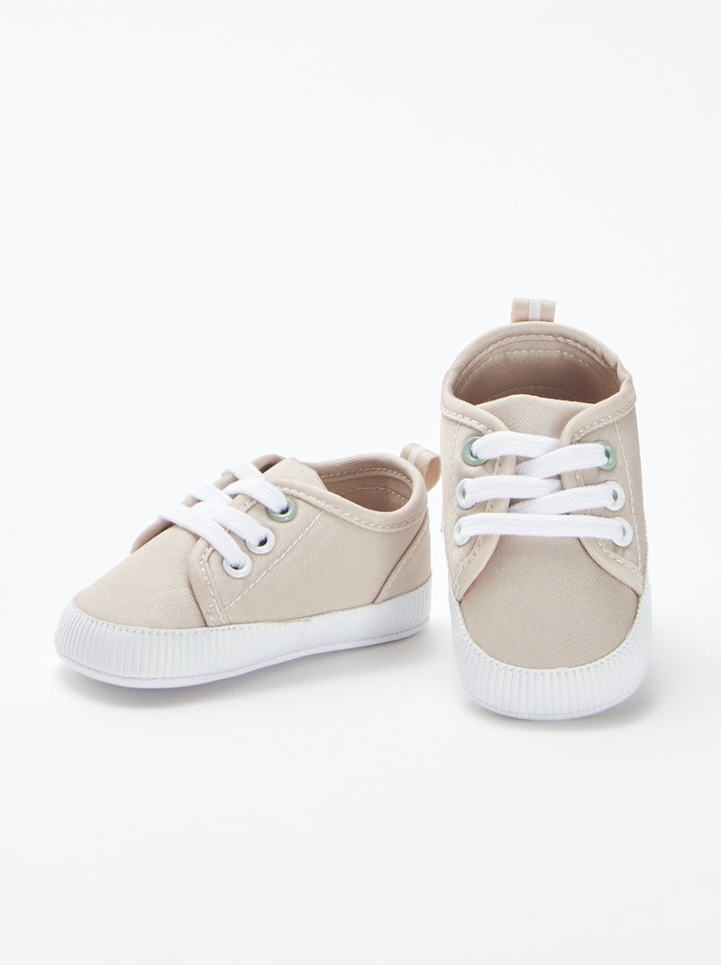 Sneakers basse con lacci BEIGE - Kiabi