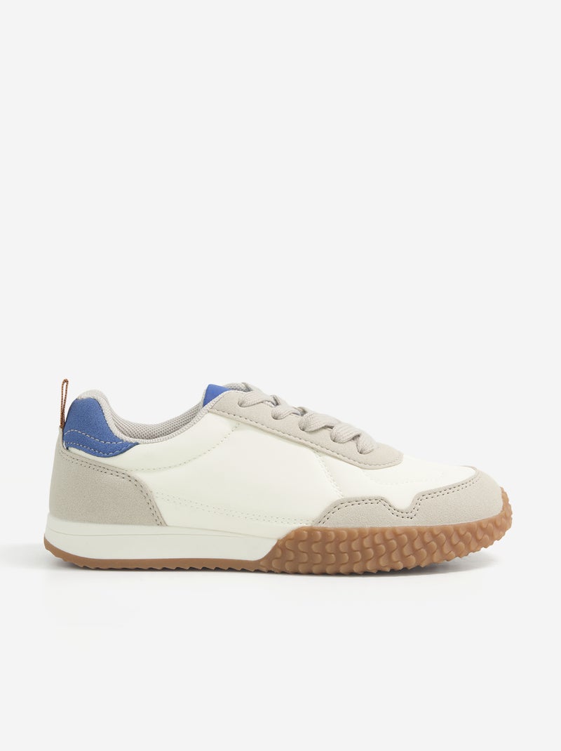 Sneakers basse con lacci Beige - Kiabi