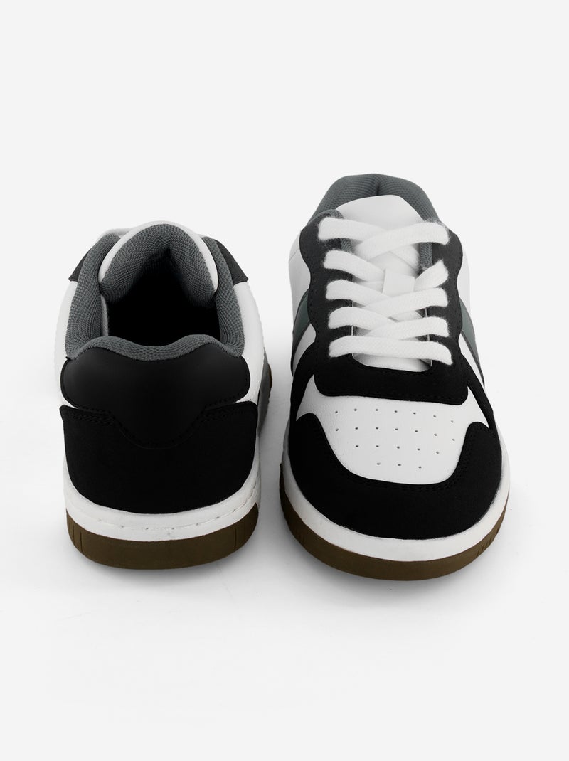 Sneakers basse con lacci Bianco - Kiabi