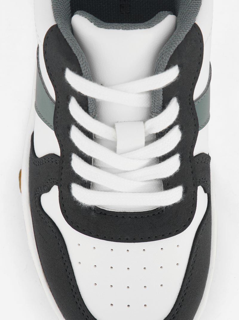 Sneakers basse con lacci Bianco - Kiabi