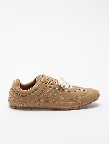 Sneakers basse con lacci bicolore