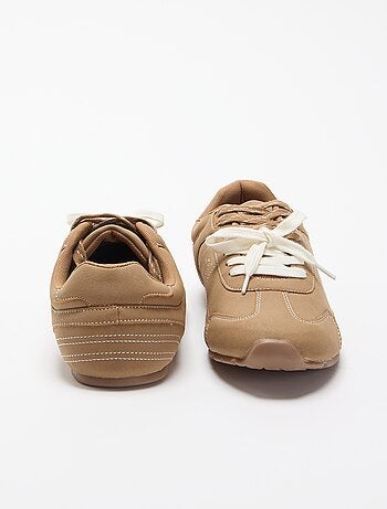 Sneakers basse con lacci bicolore