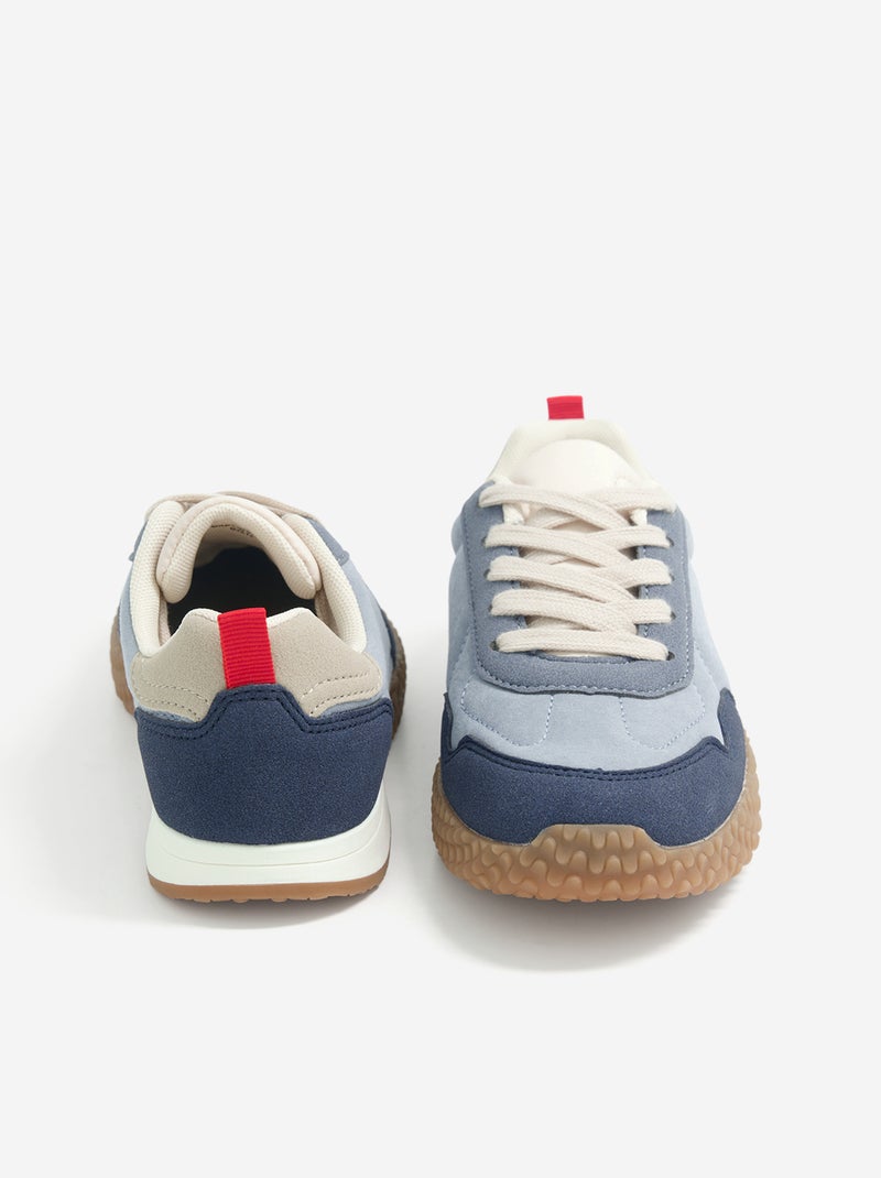 Sneakers basse con lacci Blu - Kiabi