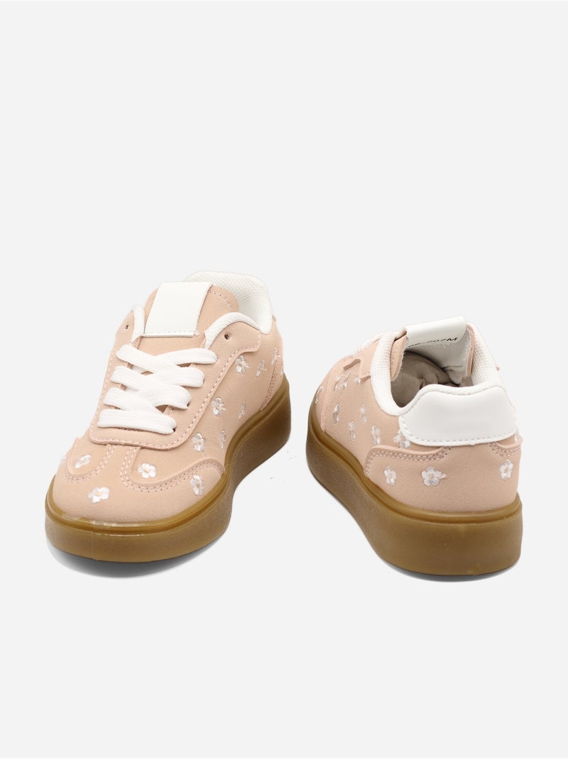 Sneakers basse con lacci Rosa - Kiabi