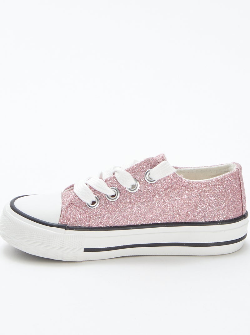 Sneakers basse con paillettes Rosa - Kiabi