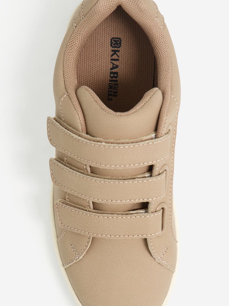 Sneakers basse con strappi Beige - Kiabi