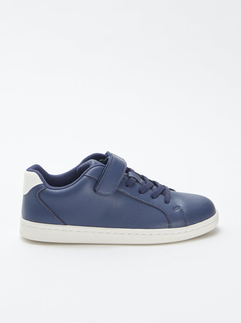 Sneakers basse con strappi e lacci BLU - Kiabi