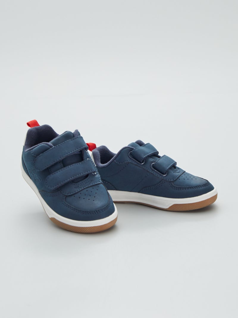 Sneakers basse con strappi facili da infilare BLU - Kiabi