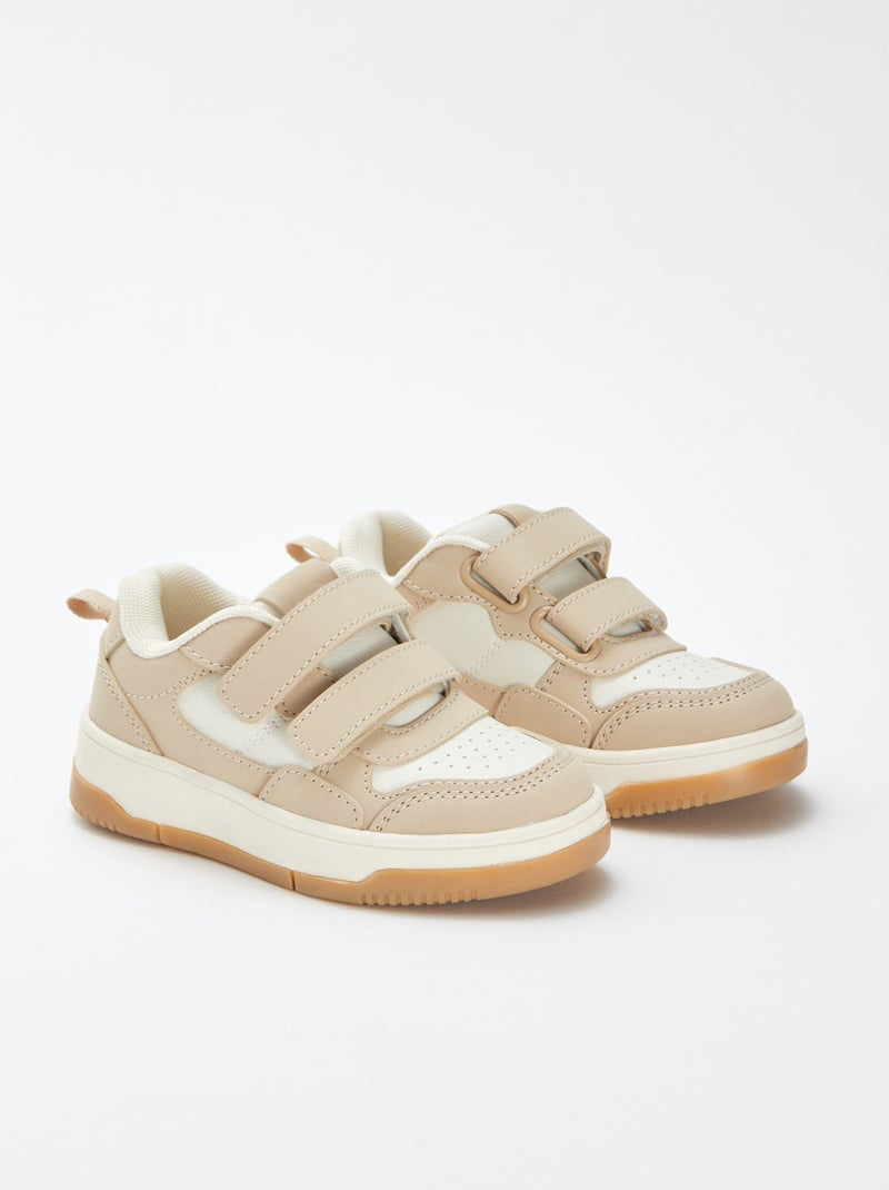 Sneakers basse con strappi tipo skate Beige - Kiabi