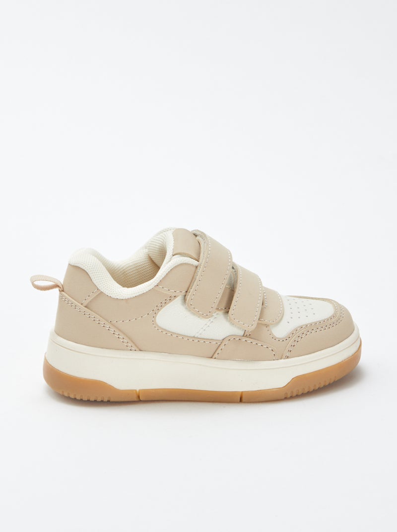 Sneakers basse con strappi tipo skate Beige - Kiabi