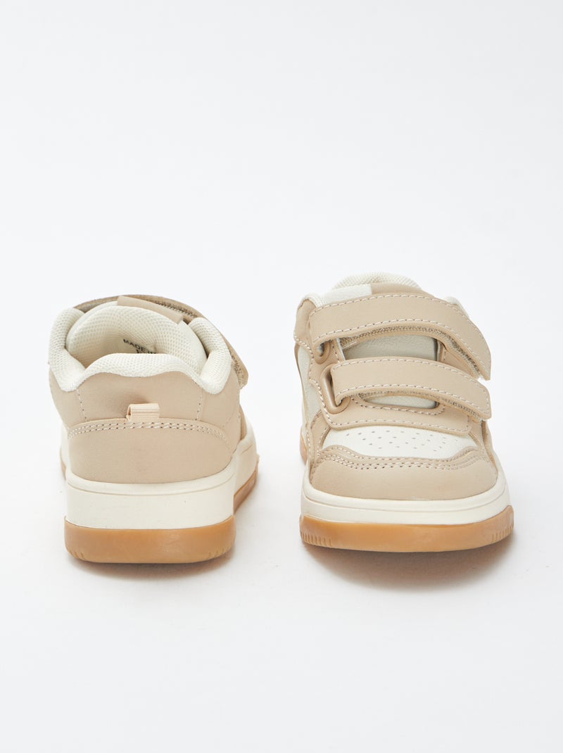 Sneakers basse con strappi tipo skate Beige - Kiabi