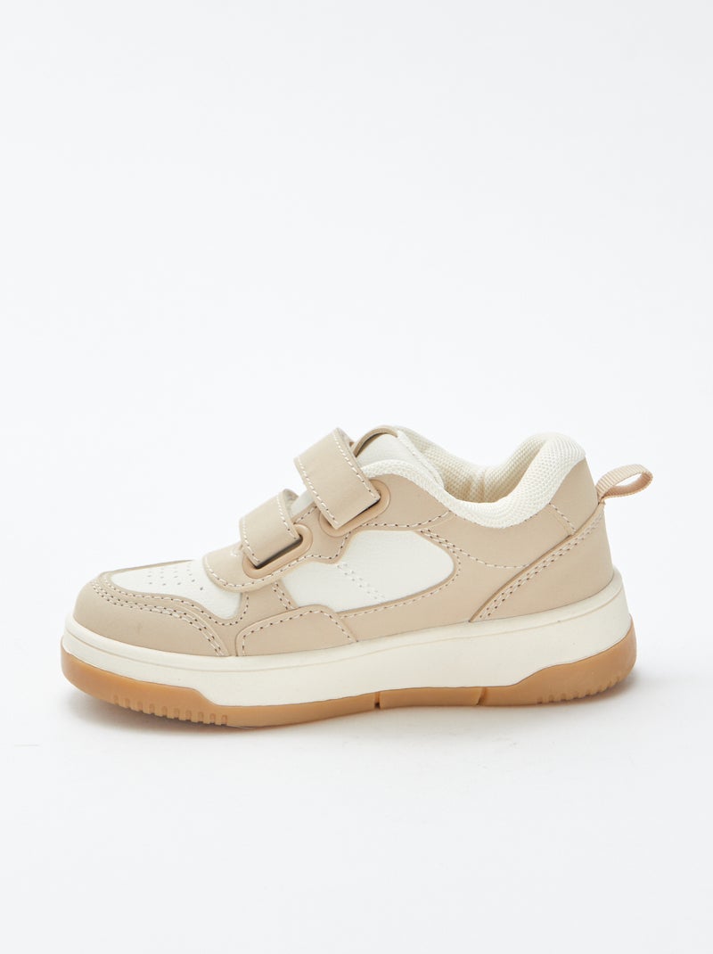 Sneakers basse con strappi tipo skate Beige - Kiabi