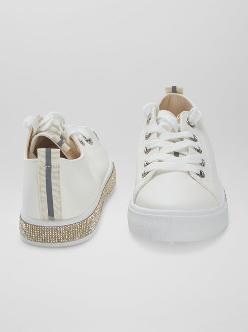 Sneakers basse con strass - Kiabi