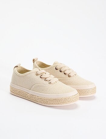 Sneakers basse con suola in corda