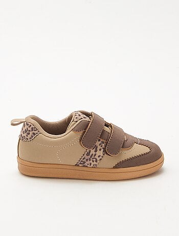 Sneakers basse con velcro
