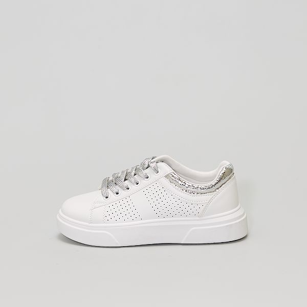 sneakers basse argento