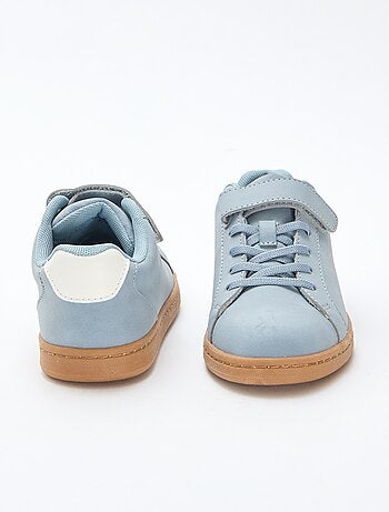 Sneakers basse in simil suede bicolore