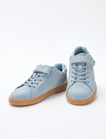 Sneakers basse in simil suede bicolore